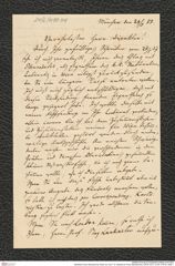 Nachlass Franz Steindachner, Brief von Carl T. E. Siebold an Franz Steindachner (29.05.1877), Inv.Nr. 478.04, Seite 1